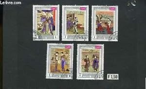 Collection de 5 timbres-poste oblitérés, de "The Mutawakelite Kingdom of Yemen. Expo'70 Osaka.