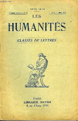 Seller image for Les Humanits. Classe de Lettres. N47 - 5me anne. for sale by Le-Livre