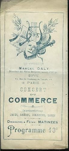 Programme du "Concert du Commerce", des 7, 8, 9 et 10 janvier 1915