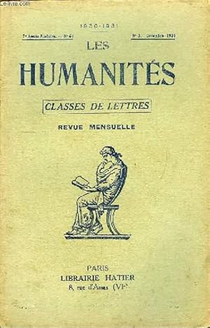 Seller image for Les Humanits. Classe de Lettres. N64, 7me anne. for sale by Le-Livre