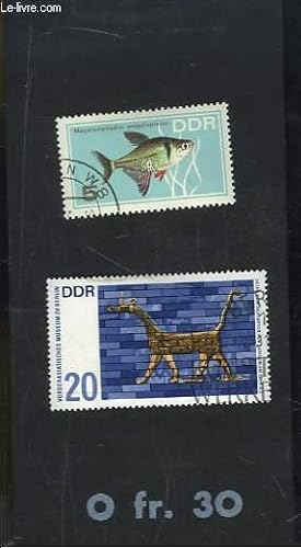 Seller image for Pochette de 2 timbres-poste oblitérés, de République Démocrate Allemande. DDR for sale by Le-Livre