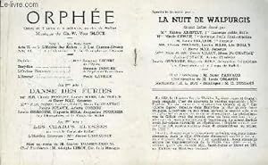 Seller image for Programme Officiel du Grand Thtre de Bordeaux : Orphe. Opra en 3 actes et 5 tableaux, paroles de Moline. La Nuit de Walpurgis, Grand ballet dans par Armflet, Grisch, Orlandi . for sale by Le-Livre