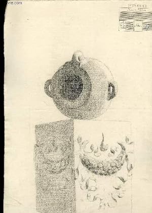Seller image for Une planche illustrée d'un dessin original d'une Amphore, posée sur un socle décoré sur ses flancs. for sale by Le-Livre
