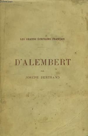 Bild des Verkufers fr D'Alembert zum Verkauf von Le-Livre