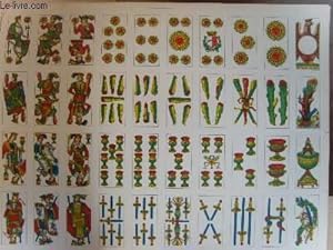 Une planche de 40 cartes de jeu de scopa