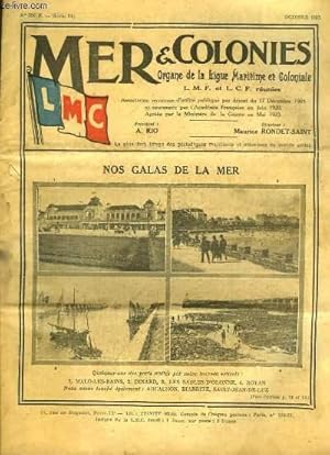 Seller image for Mer & Colonies N256 - Srie 34 : Nos galas de la Mer - Grands travaux de la Seine, de Paris  Rouen - Les derniers voiliers - La construction du "Super Ile-de-France" - Le Tourisme au Fouta-Djalon - Epope du Sergent Malamine . for sale by Le-Livre