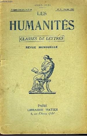 Seller image for Les Humanits. Classe de Lettres. N66 - 7me anne. for sale by Le-Livre