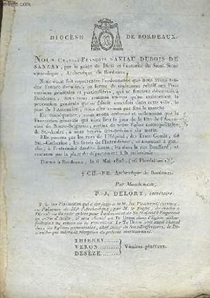 Lettre de M. Charles-François d'Aviau Dubois de Sanzay.