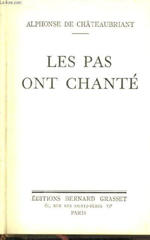 Imagen del vendedor de Les pas ont chant. a la venta por Le-Livre