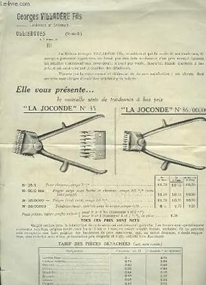 Brochure publicitaire Georges Villadère Fils, Olliergues. La Joconde n°35 et N°36 / 00000 - Le Co...