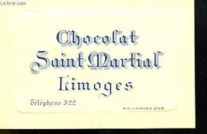 Seller image for Carte "Chocolat Saint Martial de Limoges". for sale by Le-Livre