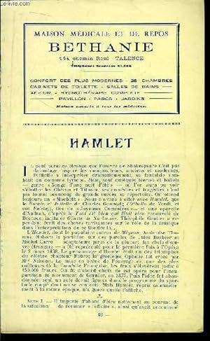 Immagine del venditore per Hamlet. Fascicule de prsentation de la pice. venduto da Le-Livre