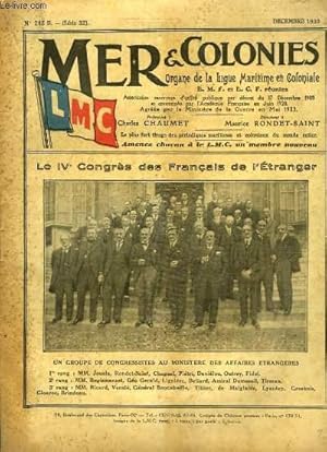 Seller image for Mer & Colonies N245 B - Srie 32 : Le IVe Congrs des Franais de l'Etranger - La Croisire L.M.C. du "Dsirade" - Lancement du "Georges-Philippar" et inauguration du "Flix-Roussel" . for sale by Le-Livre