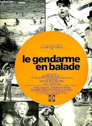 Affichette du film "Le Gendarme en balade", de Jean Girault avec Louis de Funes, Michel Galabru, ...