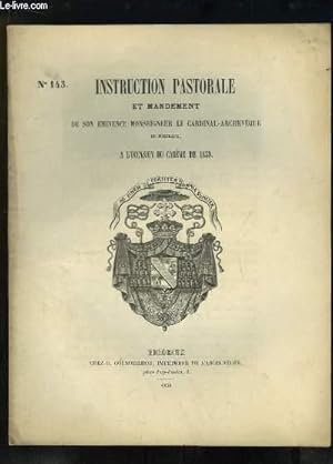 Seller image for Instruction Pastorale (N143) et Mandement de son Eminence Monseigneur le Cardinal-Archevque de Bordeaux,  l'Occasion du Carme de 1859 for sale by Le-Livre