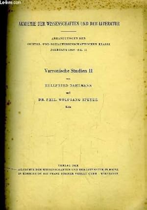 Imagen del vendedor de Akademie der Wissenschaften und der Literatur. Varronische Studien II a la venta por Le-Livre