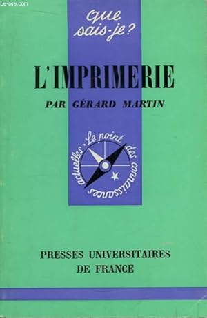 Bild des Verkufers fr L'Imprimerie zum Verkauf von Le-Livre