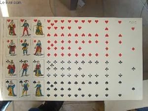 Une planche de 40 cartes de jeux
