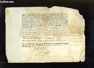 Quittance de finance du 9 janvier 1713 signée B. payée par MR. Raymond N., Conseiller du Roy, Lie...
