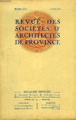 Seller image for Bulletin Officiel N96 (nouvelle srie), de la Revue des Socits d'Architectes de Province : Congrs de Rouen. for sale by Le-Livre
