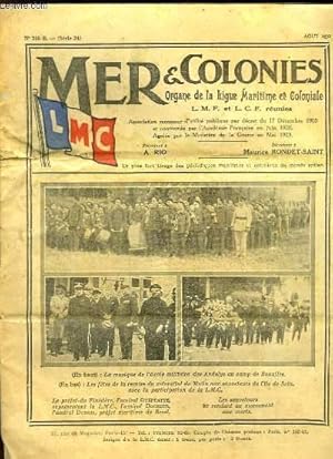 Seller image for Mer & Colonies N255 B - Srie 34 : Le Paquebot de demain - Dmonstrations  l'intention des Anticolonialistes - Le trimoteur "Caillol-Roux-Dodement"  Madagascar - Le Chameau, auxiliaire colonial prcieux - Le problme de la banane . for sale by Le-Livre