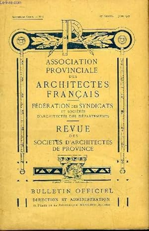 Seller image for Bulletin N6 - 37me anne, de la Revue des Socits d'Architectes de Province. for sale by Le-Livre
