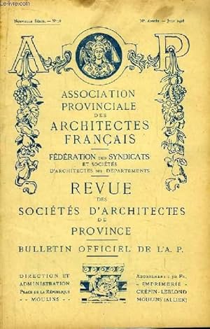 Seller image for Bulletin N78 - 38me anne, de la Revue des Socits d'Architectes de Province : for sale by Le-Livre