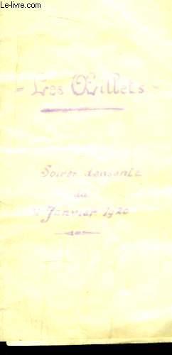 Programme de la Soirée Dansante " Les Oeillets ", du 31 janvier 1920