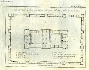 Une Gravure XIXe siècle, en Eau-Forte : " Plan du Palais du Bois du Liban bâti par Salomon, selon...