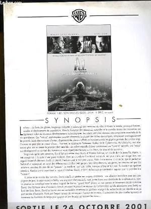 Imagen del vendedor de Brochure de presse du film " A.I. Intelligence Artificielle " avec Haley Joel Osment et Jude Law. a la venta por Le-Livre