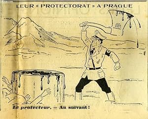 Bild des Verkufers fr Caricature d'Hitler " Leur Protectorat  Prague ", extraite du journal " La Victoire " N8014 - 28me anne. zum Verkauf von Le-Livre