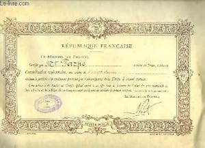 Un Certificat de Contribution volontaire, délivré à Mr. F.