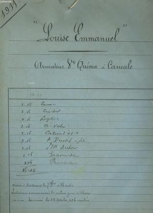 Documentation du Navire " Louise-Emmanuel " - Armateur Sainte-Quéma à Cancale.