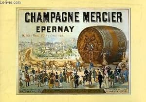 Seller image for Carte publicitaire "Champagne Mercier, Epernay" : Arrive du clbre foudre Mercier  l'Exposition Universelle de Paris en 1889. for sale by Le-Livre