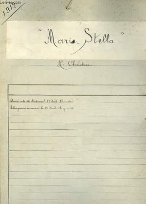 Documentation du Navire " Marie-Stella " - Armateur : H. Chédru