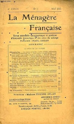 Seller image for La Mnagre Franaise N5 - 4e anne : Le sucre candi, son emploi, bonbon surprise - Coquilles Saint-Jacques  la Brestoise - Les ruches : leur confection - Caoutchouc liquide - La machine  crire. for sale by Le-Livre