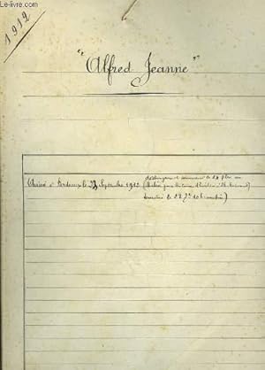 Documentation du Navire " Alfred Jeanne " - Capitaine : Hervis