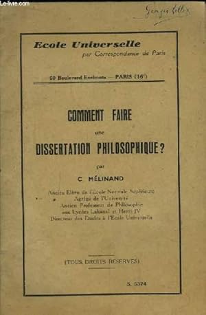 Seller image for Comment faire une dissertation philosophique ? for sale by Le-Livre