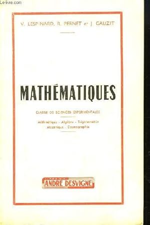 Seller image for Mathmatiques. Classes de Sciences Exprimentales. for sale by Le-Livre