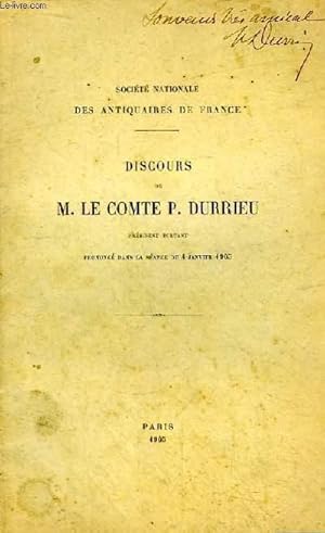 Bild des Verkufers fr Discours de M. Le Comte P. Durrieu prononc dans la sance du 4 janvier 1905 zum Verkauf von Le-Livre