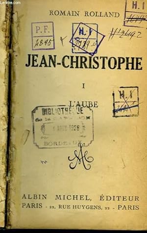 Image du vendeur pour Jean-Christophe. TOME 1 : L'Aube mis en vente par Le-Livre