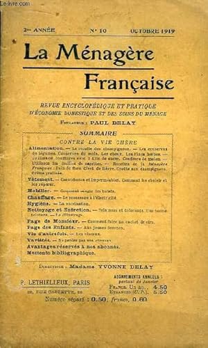 Seller image for La Mnagre Franaise N10 - 2e anne : La rcolte des champignons - Caoutchouc et impermables - Le repassage  l'lectricit - La vaccination - Les ciseaux . for sale by Le-Livre