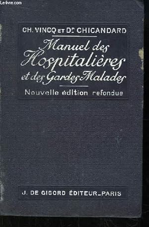 Imagen del vendedor de Manuel des Hospitalires et des Gardes-Malades. a la venta por Le-Livre