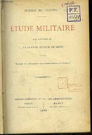 Seller image for Etude Militaire. for sale by Le-Livre