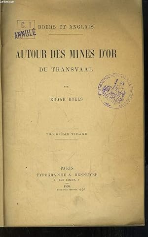 Seller image for Autour des Mines d'Or du Transvaal. Boers et Anglais. for sale by Le-Livre
