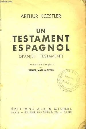 Seller image for Un Testament Espagnol (Spanish Testament) for sale by Le-Livre