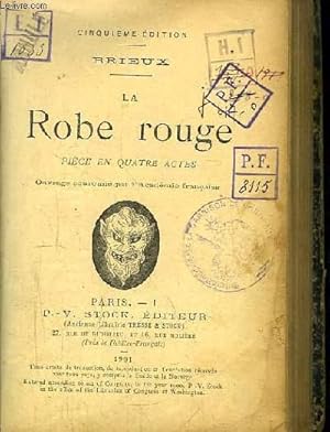 Bild des Verkufers fr La Robe Rouge. Pice en 4 actes. zum Verkauf von Le-Livre