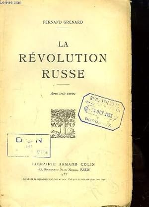 Bild des Verkufers fr La Rvolution Russe. zum Verkauf von Le-Livre