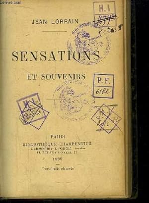 Imagen del vendedor de Sensations et Souvenirs. a la venta por Le-Livre