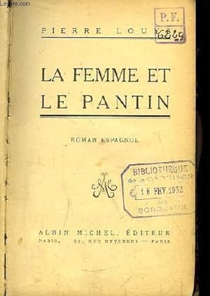 Image du vendeur pour La Femme et le Pantin. Roman Espagnol. mis en vente par Le-Livre